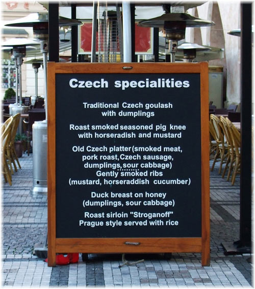 Czech Menu