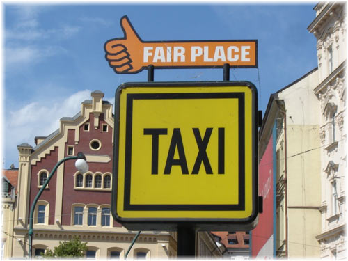 Taxi fair place Prague