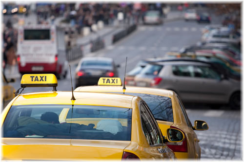 Taxi at Wenceslas Square